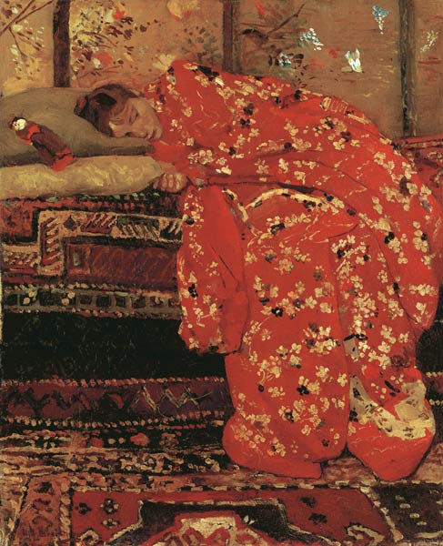 Girl in a Red Kimono from Georg Hendrik Breitner