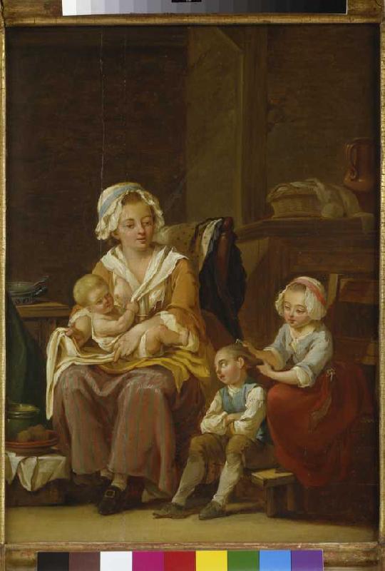 Mutter mit drei Kindern, um 1770 from Georg Melchior Kraus