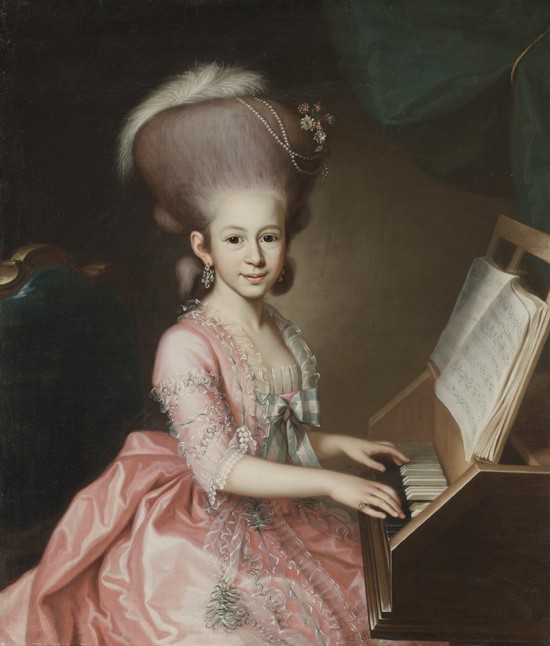 Portrait of a Young Lady at the Clavichord from Georg Anton Abraham Urlaub