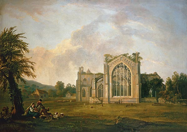 Die Ruinen der Melrose Abbey. from George Barret