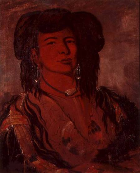 Head of Kate One Horn from George Catlin