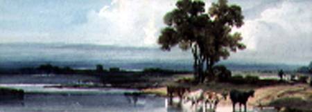 Lake with Cattle, China from George Chinnery