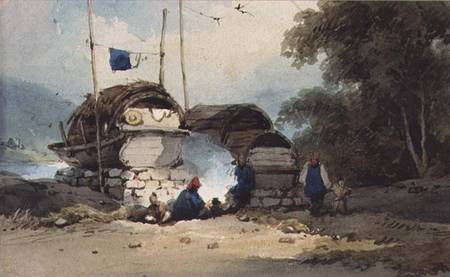 A Riverside Encampment, China from George Chinnery