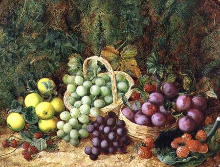 Still Life with Apples and Baskets of Grapes and Plums  (pair of 89392) from George Clare