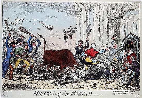 Hunting the Bull from George Cruikshank