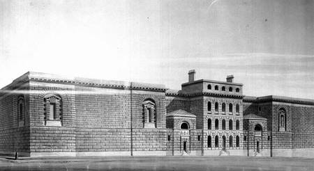 Newgate Gaol: Elevation, drawing from George Dance