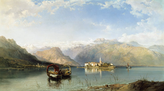 Isola Pescatori from Isola Bella on Lake Maggiore from George Edwards Hering