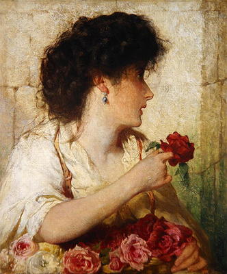 A Summer Rose, 1910 (oil on canvas) from George Elgar Hicks