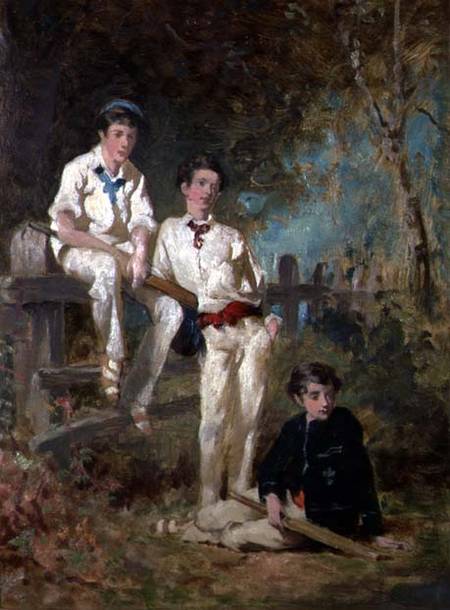Three Young Cricketers from George Elgar Hicks