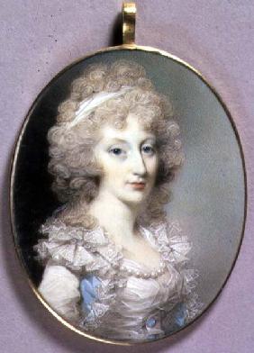 Portrait Miniature of Elizabeth Blunt (b.c.1766) c.1796-1800 (w/c on ivory)