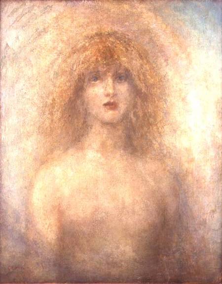 Uldra, The Scandinavian Spirit of the Rainbow in the Waterfall from George Frederick Watts