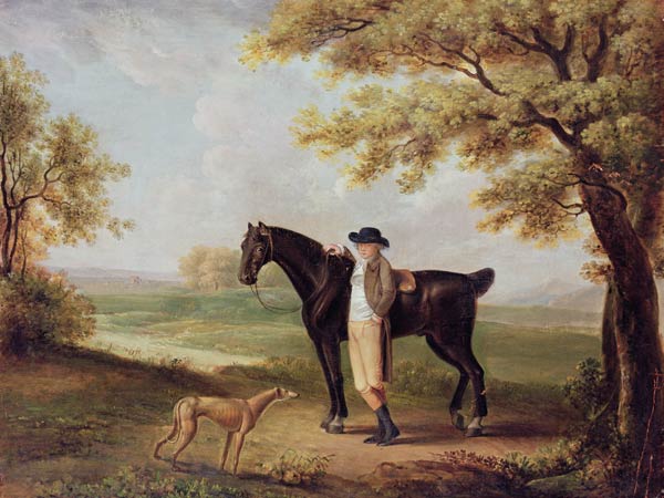 Horse, rider and whippet from George Garrard