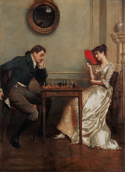 A Game of Chess from George Goodwin Kilburne