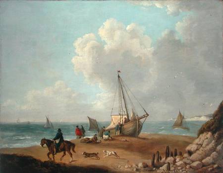 Fisherfolk Unloading their Catch in Freshwater Bay, Isle of Wight from George Morland
