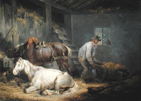 Horses in a Stable from George Morland