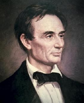 Abraham Lincoln (1809-60) (oil on canvas)