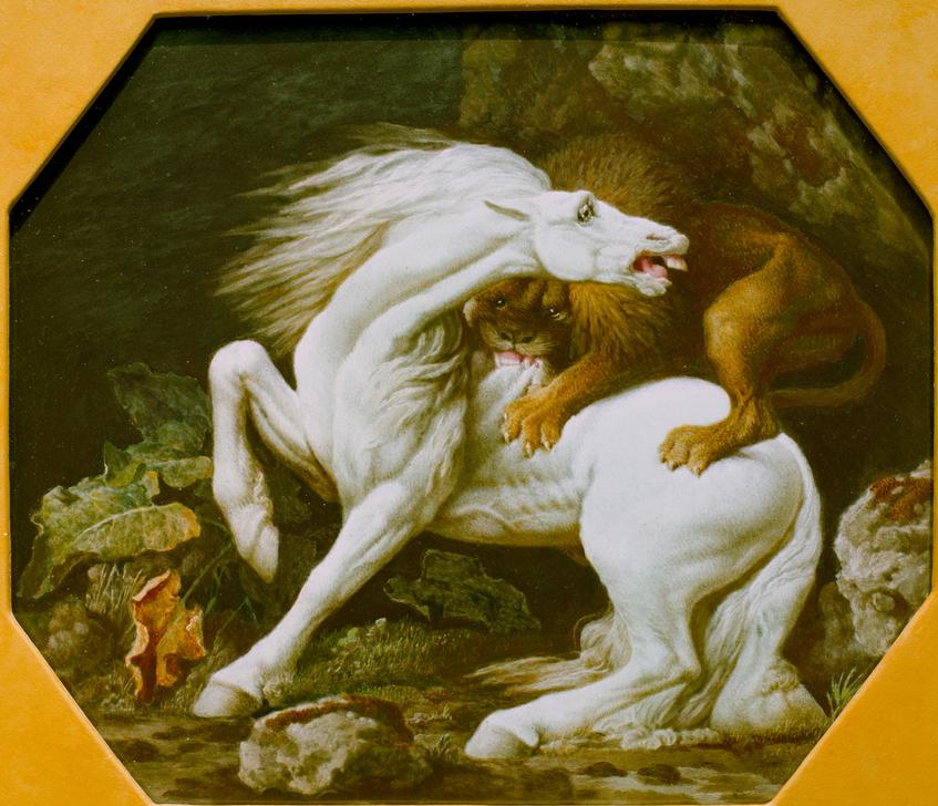 Löwe, ein Pferd attackierend from George Stubbs