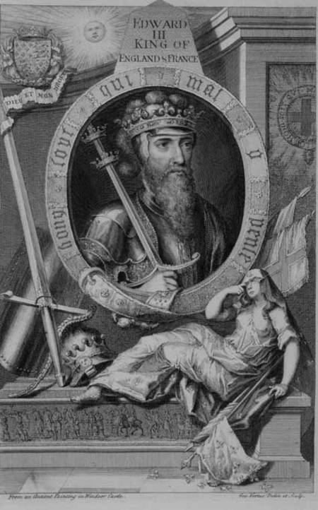 Edward III (1312-77) King of England from 1327, after a painting in Windsor Castle, engraved by the from George Vertue