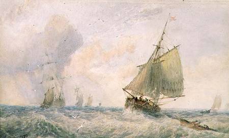 Shipping off Whitby from George Weatherill