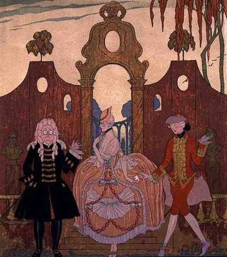 'Billet Doux' (original manuscript/drawing w/c and inks) from Georges Barbier