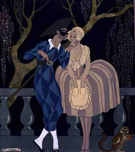 Harlequin's Kiss from Georges Barbier
