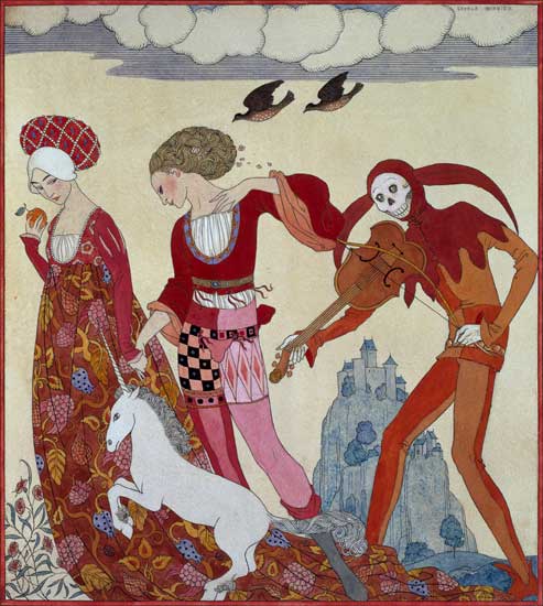 Love, Desire and Death from Georges Barbier
