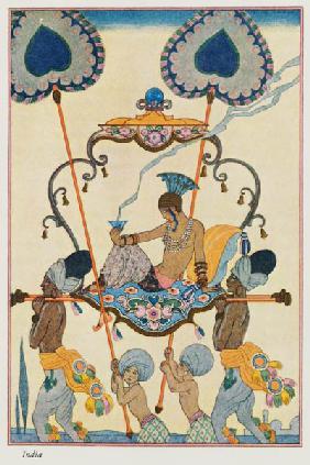 India, from 'The Art of Perfume', pub. 1912 (pochoir print)