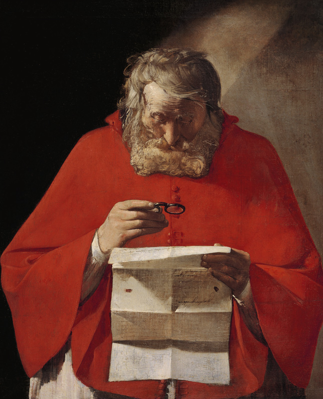 Saint Jerome reading a letter from Georges de La Tour
