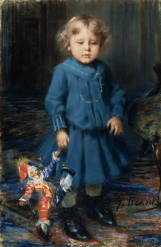 Porträt eines Kindes mit seiner Puppe. from Georges Picard