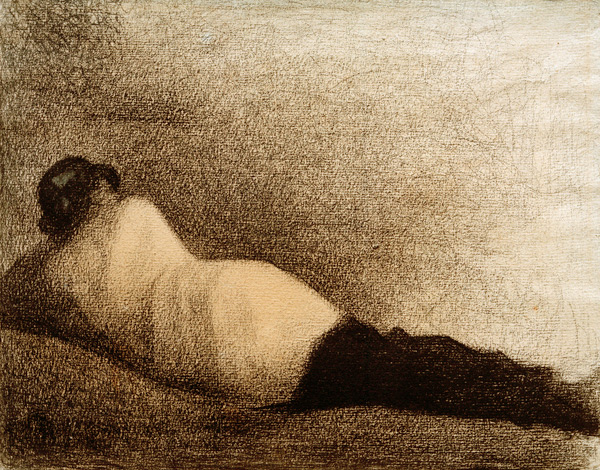 G.Seurat, Liegender Mann (Studie) from Georges Seurat