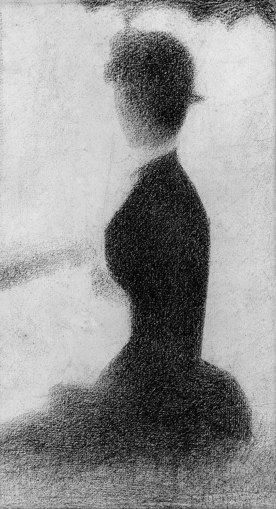 Study for Sunday Afternoon on the Island of La Grande Jatte, 1884 (conte pencil on paper) from Georges Seurat
