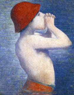 Ausschnitt aus Eine Badestelle bei Asnieres from Georges Seurat