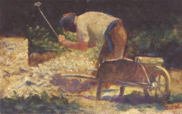 Casseur de pierre à la brouette, Le Raincy from Georges Seurat