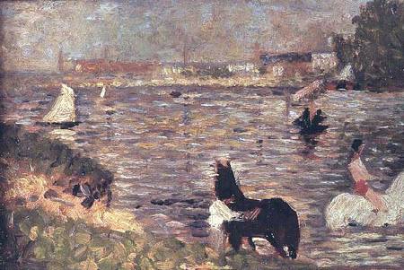 Horses in a River from Georges Seurat