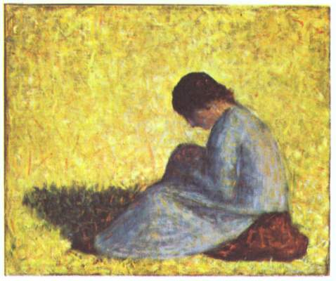 Paysanne assise dans l'herbe from Georges Seurat