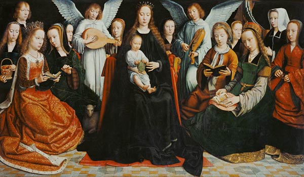Madonna, umgeben von Heiligen from Gerard David