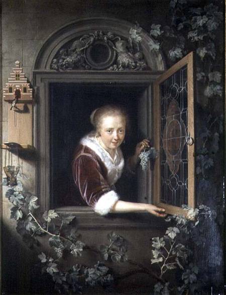 Young girl at the window from Gerard Dou