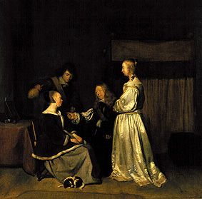 Der Besuch. from Gerard ter Borch or Terborch
