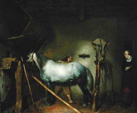 Horse in a Stable from Gerard ter Borch or Terborch