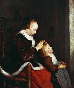 Muttersorgen from Gerard ter Borch or Terborch