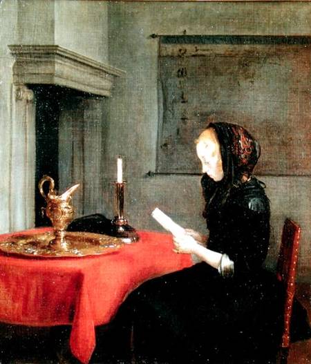 Woman Reading from Gerard ter Borch or Terborch