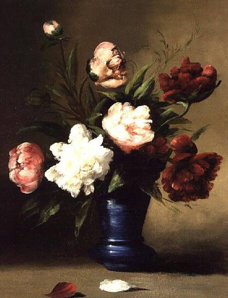 Peonies in a Blue Vase from Germain Ribot