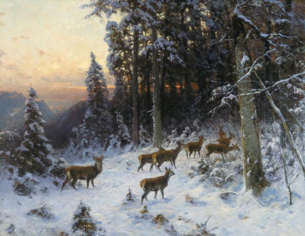 A winter evening in the Black Forest from German School