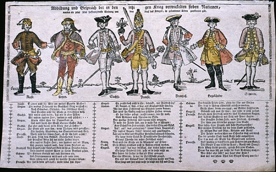 Copy and Discussion of the Nations Currently at War, c.1760 from German School