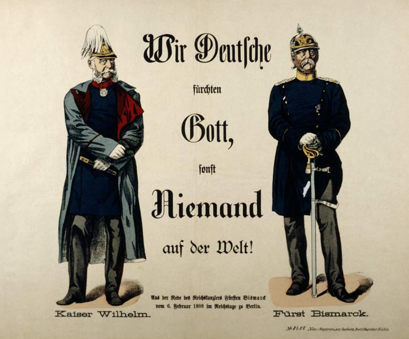 Emperor Wilhelm I and Prince Bismarck from German School