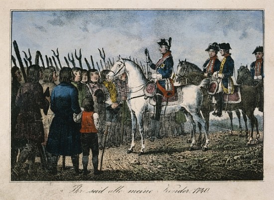 Frederick the Great with the farmers from German School