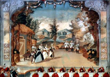 Joseph Haydn (1732-1809) at the first performance of his opera 'L'Incontro Improvviso' in the Esterh from German School
