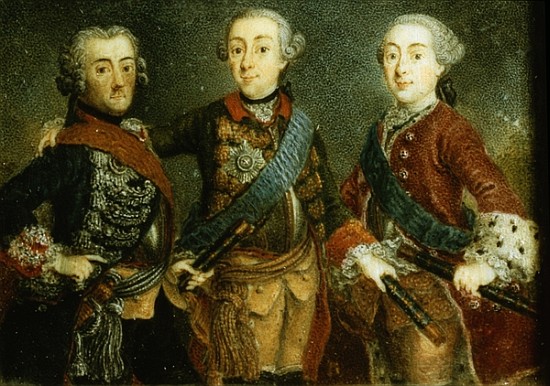 Paul, Frederick II and Gustav Adolph of Sweden from German School