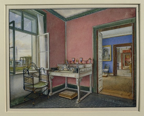 Writing cabinet of the crown princess in the Charlottenhof Palace, Berlin from German School