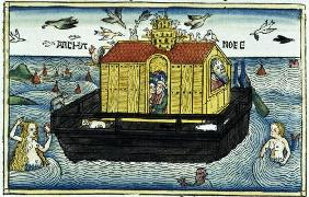 Genesis 6:11-24 Noah's Ark, from the Nuremberg Bible (coloured woodcut)